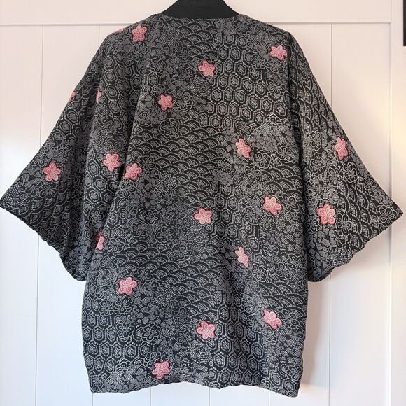 Reversible Hanten Jacket Women 154-162cm Quick-Dry Traditional Chore Warm Padded - Picture 13 of 15